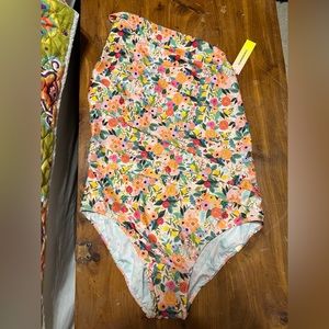 Summersalt X Rifle Paper Sidestroke Swimsuit In Garden Party. Size 16. NWT.